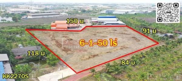รูป ที่ถมแล้ว 6.38 ไร่ ย่านคลองสี่วา ใกล้เอกชัย ที่มาพร้อมใบ รง.4 และให้คุณได้โอกาสทองในราคาที่ดีที่สุด เพียง 4.8 ล้าน / ไร่ เท่านั้น – KK2270S - รูปที่ 1/6