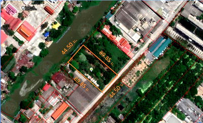 ที่ดิน ถนนสุวินทวงศ์ : ขายที่ดินติดน้ำ บางน้ำเปรี้ยว ฉะเชิงเทรา ถ.สุวินทวงศ์