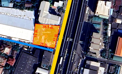 ที่ดิน มาร์เก็ต เพลส นางลิ้นจี่ : ขายที่ดินแปลงสวยติดถนน 268 ตรว. ถนนพระราม 3