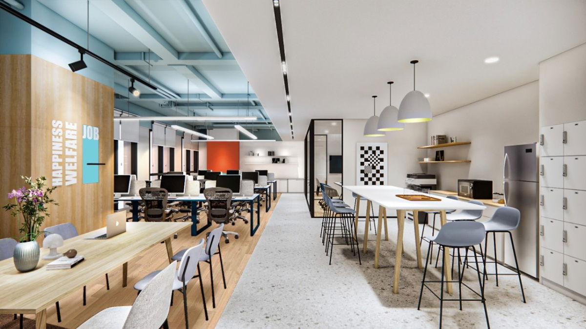 picture Office Space V ONE Tower 88-299sqm For RENT Near MRT PhraRam 9 Central Rama 9 - 5/8