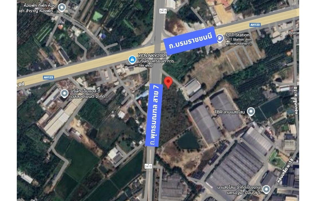 รูป ขาย ที่ดินเปล่า 16 ไร่ ติด ถ.พุทธมณฑลสาย 7 และ ใกล้ ถ.บรมราชชนนี นครปฐม - รูปที่ 2/5