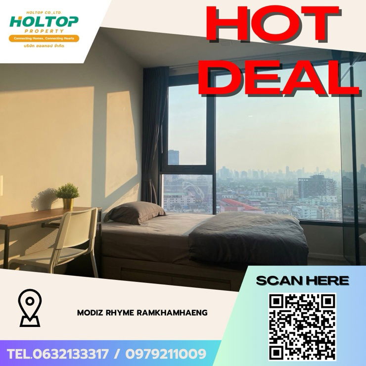 รูป #Z3459💥 031268 🔥ให้เช่าคอนโด Modiz Rhyme Ramkhamhaeng - รูปที่ 1/8