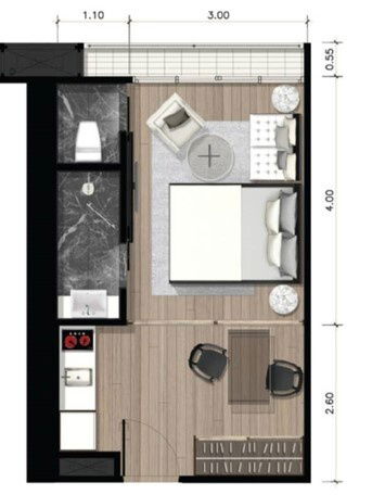 picture Investment Studio for Sale at Park Origin Phrom Phong | High-Demand Sukhumvit 24 - U1400702 - 10/11