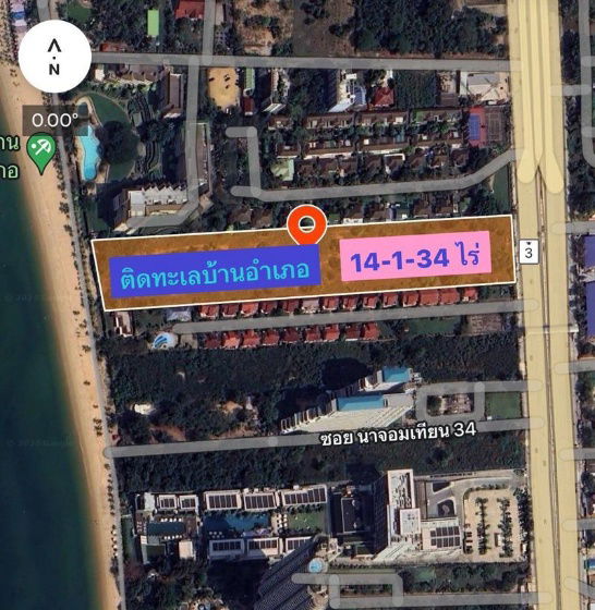 รูป ขายที่ดินสัตหีบ แปลงสวย ทำเลทอง ติดทะเลหาดบ้านอำเภอ  - รูปที่ 7/9