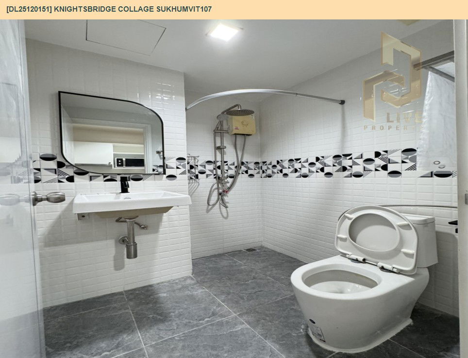 picture DL25120151 Condo for rent, KNIGHTSBRIDGE COLLAGE SUKHUMVIT107 near BTS Bearing, ready to move in, call urgently 0638692663 LineID @162cjixi - 7/8