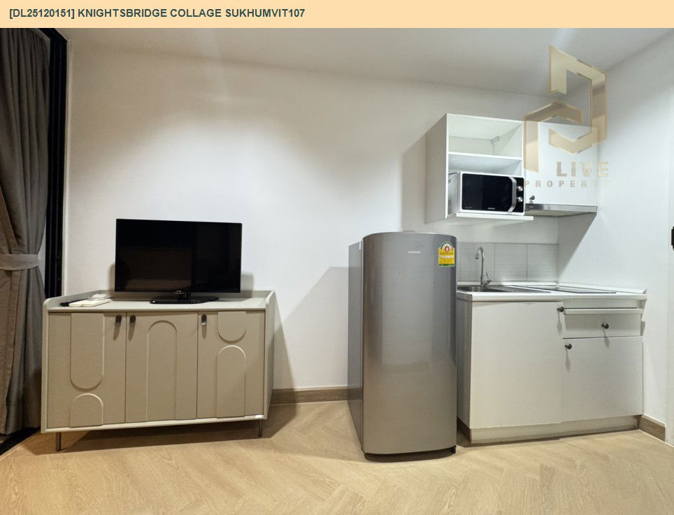 picture DL25120151 Condo for rent, KNIGHTSBRIDGE COLLAGE SUKHUMVIT107 near BTS Bearing, ready to move in, call urgently 0638692663 LineID @162cjixi - 6/8