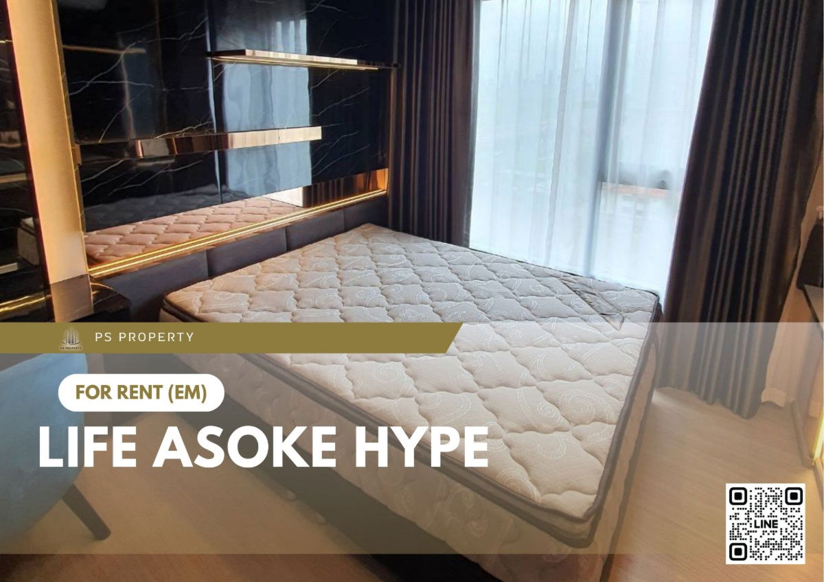 picture For rent 📍 Life Asoke Hype 📍 Fully furnished and equipped, near Makkasan Airport Link - 1/8
