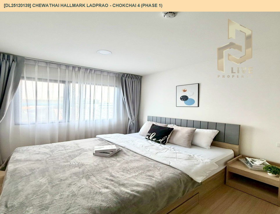 picture DL25120139 Condo for rent, Chewathai Hallmark Ladprao - Chokchai 4 near รถไฟฟ้า 3 สาย, ready to move in, call urgently 0638692663 LineID @162cjixi - 3/8
