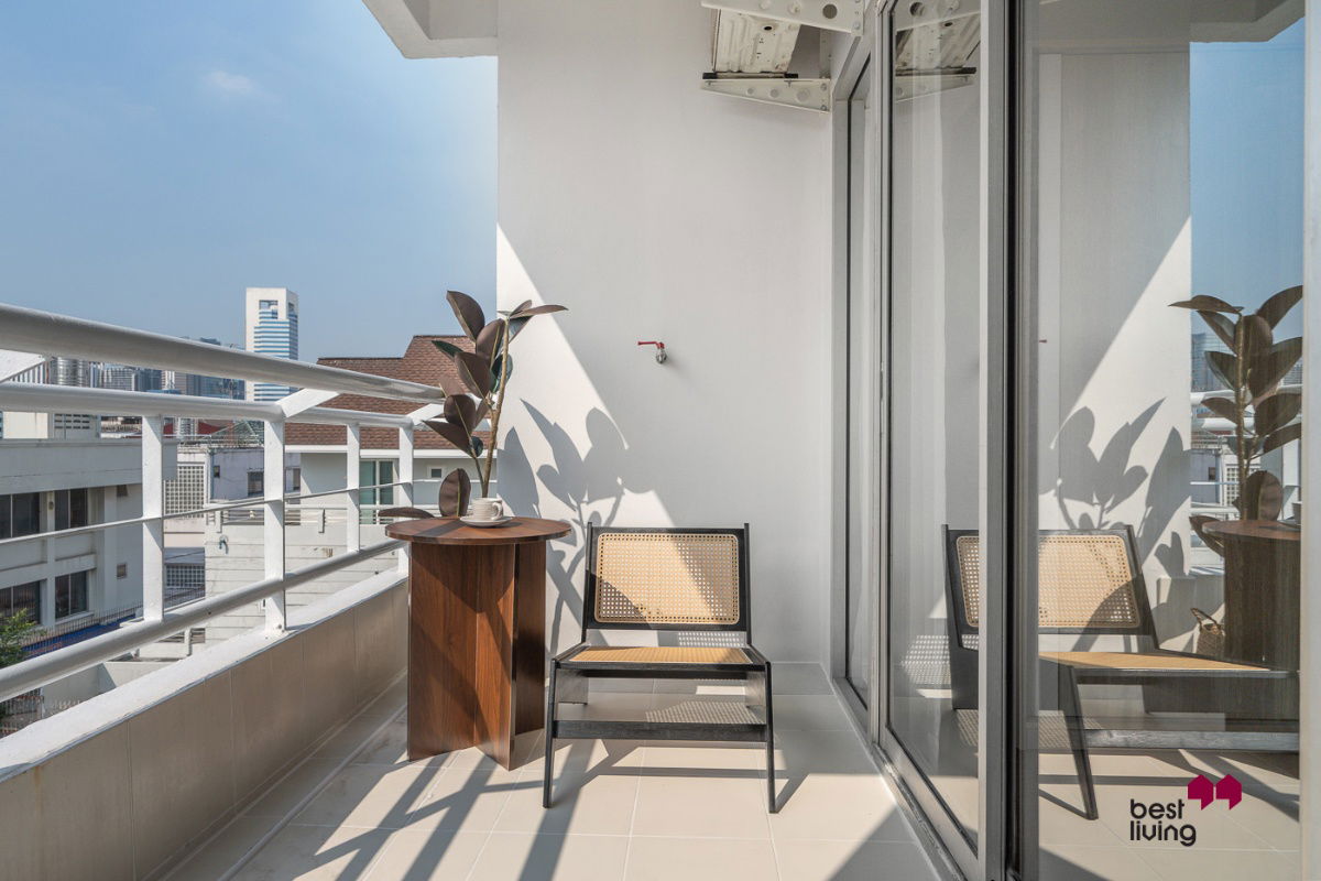 picture Rare 1-bed 40 sq.m. with south balcony and all-day cool airflow breez - 5/5