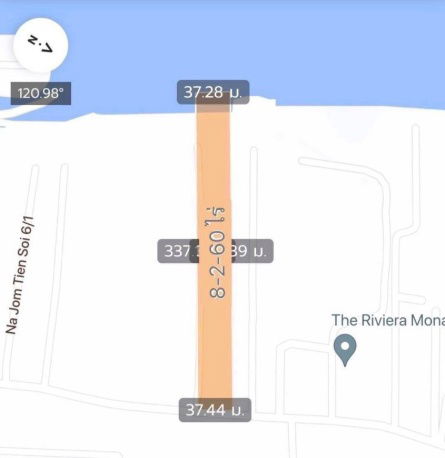 รูป ขายที่ดินติดทะเล แปลงสวย ทำเลทอง หาดนาจอมเทียน พัทยา  - รูปที่ 9/10