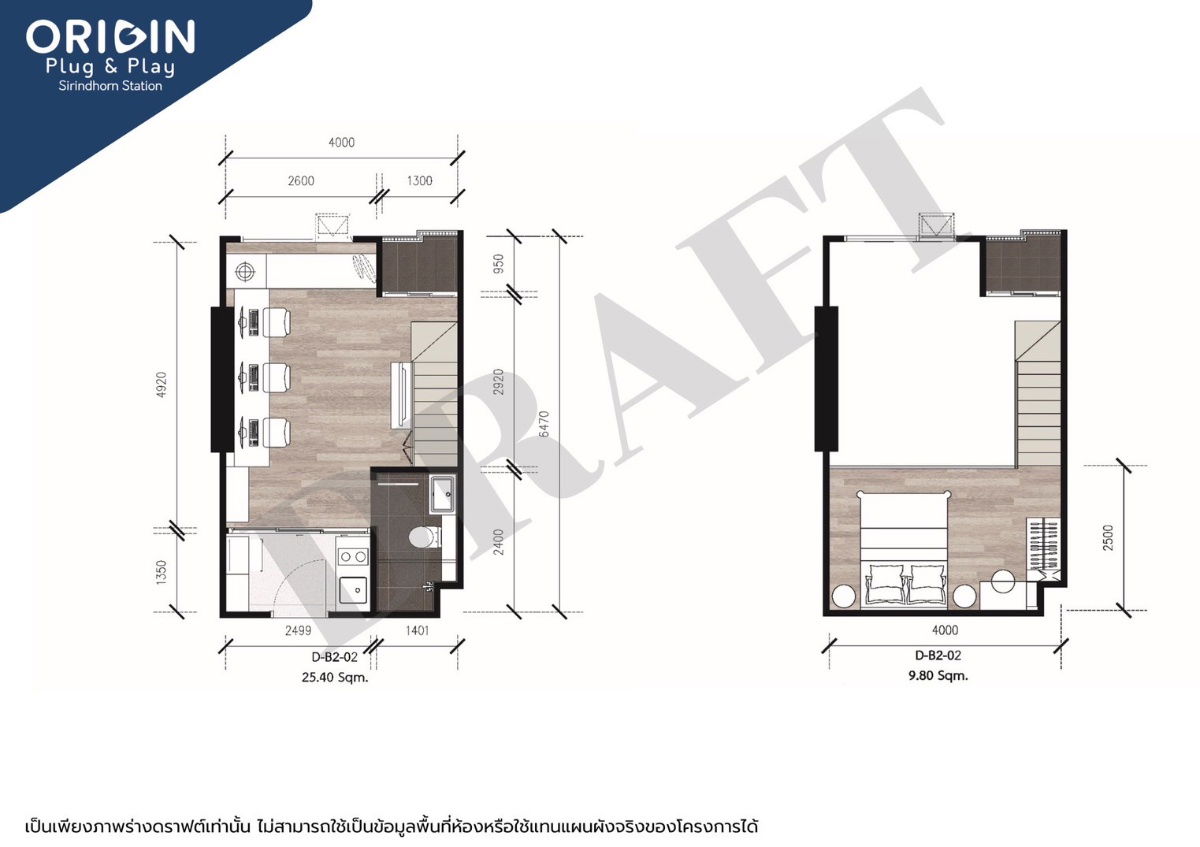 รูป The Origin Plug & Play Sirindhorn Station ห้องDuo space ชั้น 26 วิวแม่น้ำเจ้าพระยา สะพานพระราม 8 - รูปที่ 6/7