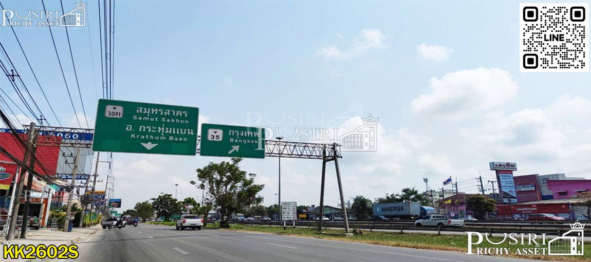 รูป ขายที่สวยเด่น สร้างโรงงานได้ทุกประเภท หน้ากว้าง 202 เมตร ขนาด 28 ไร่ 162 วา ติดคลอง ถนนกว้างใช้รถเทเลอร์ได้สะดวก ใกล้นิคมสมุทรสาคร - KK2602S - รูปที่ 5/5