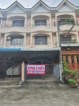 ให้เช่าทาวน์เฮ้าส์ 3 ชั้น (บ้านเปล่า มีปั้มน้ำใหม่) ต้นโครงการสยามนิเวศน์ 1 ถ. ประชาอุทิศ-คู่สร้าง ต.ในคลองบางปลากด อ. พระสมุทรเจดีย์ สมุทรปราการ