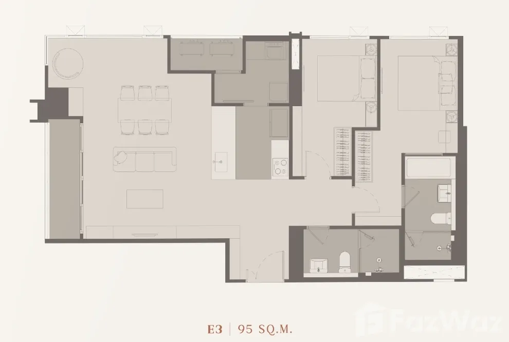 รูป ขาย คอนโด 2 ห้องนอน ในโครงการ ริธึ่ม เจริญนคร ไอคอนิค 5912978 - รูปที่ 1/6