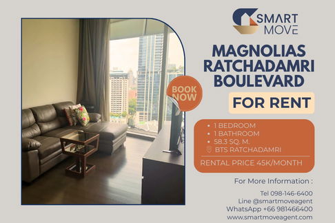 C20230109666...Magnolias Ratchadamri Boulevard สำหรับเช่า 1 ห้องนอน 1 ห้องนำ้ พร้อมเข้าอยู่ 