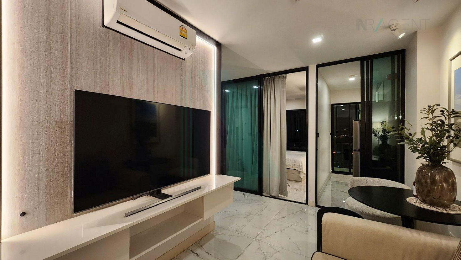 รูป ขายคอนโด พอส ไอดี สุขุมวิท 107 อาคาร 1 ชั้น 7 1 ห้องนอน ขนาด 28 ตรม ใกล้ บิ๊กซี - รูปที่ 2/8