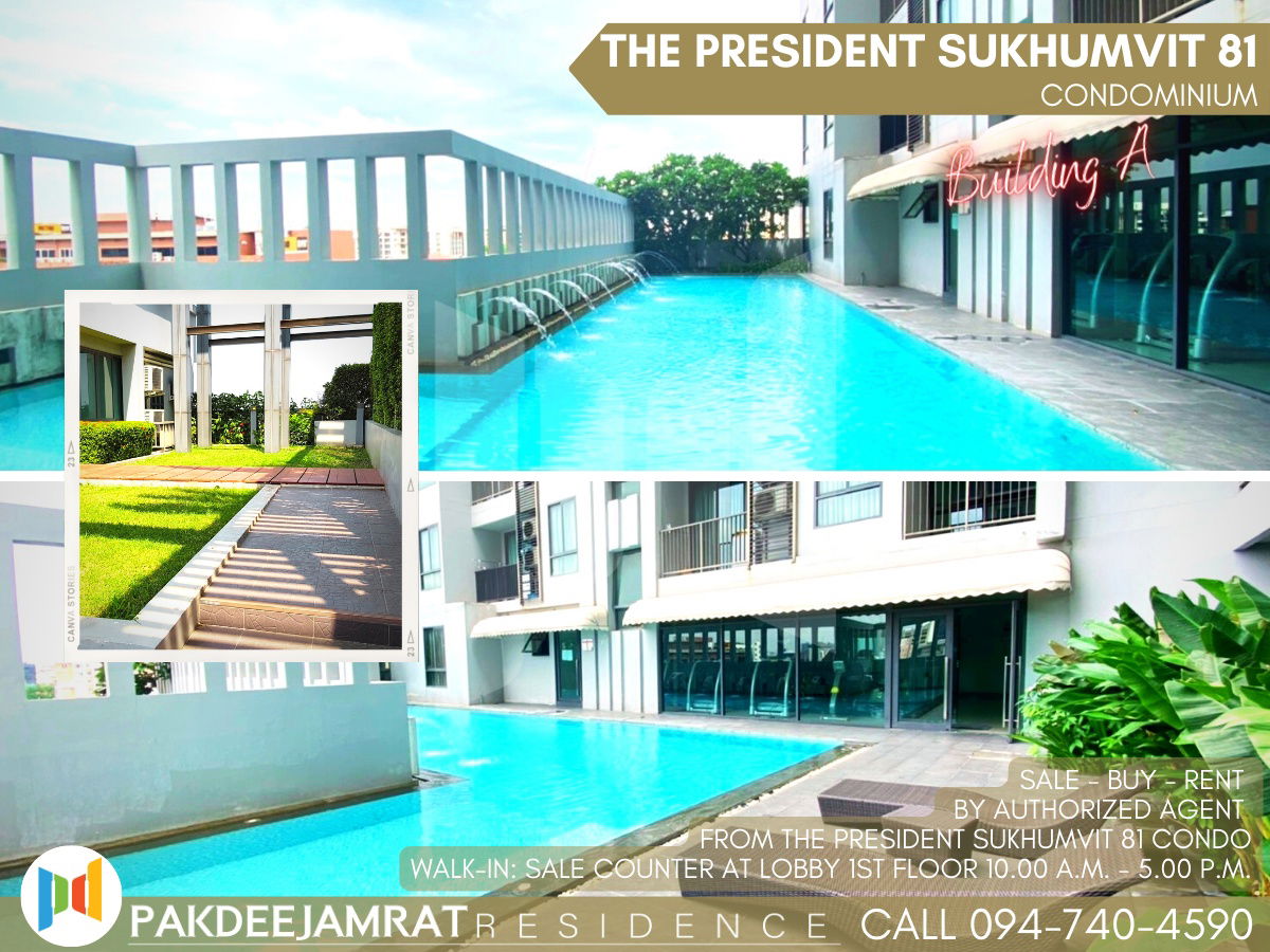 picture Rent The President Sukhumvit 81 2 bedroom 1 bathroom size 46 sq.m. 22,000 baht / month - 14/14