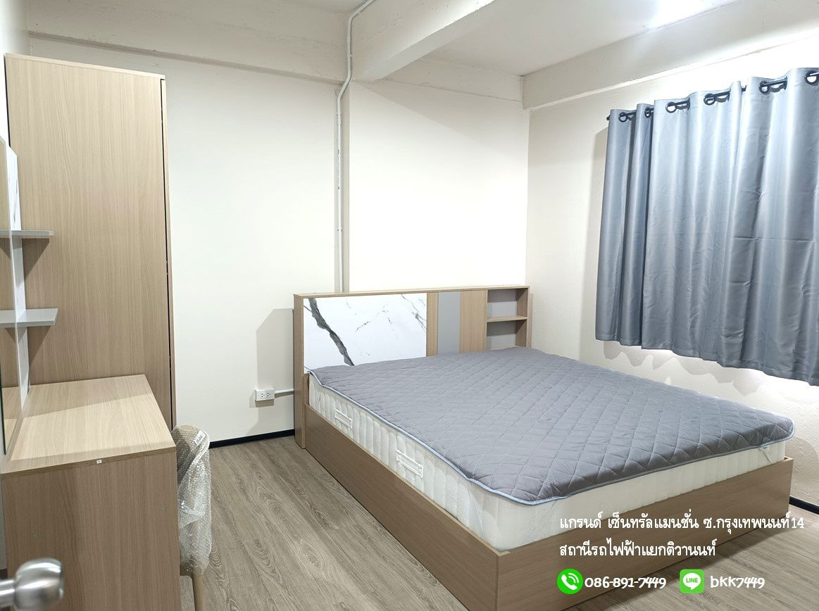 รูป ✅✅ปล่อยเช่าห้อง แกรนด์เซ็นทรัล แมนชั่น 45 ตรม. รีโนเวทใหม่ทั้งห้อง  ห้องสวยที่สุด สถานีรถไฟฟ้าแยกติวานนท์ - รูปที่ 9/19