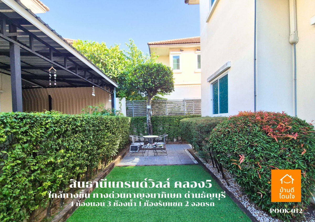 รูป ลดราคาพิเศษ!! บ้านเดี่ยว สินธานีแกรนด์วิลล์ (60 ตร.ว.) 4 นอน 3 น้ำ พร้อมอยู่  - รูปที่ 36/42