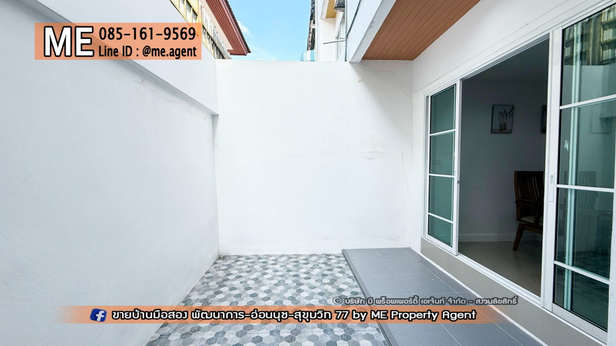 รูป ขายทาวน์โฮม  รีโนเวทใหม่ทั้งหลัง ซ.อ่อนนุช39 พื้นที่ใหญ่กว่าบ้านเดี่ยว 270 ตรม. ทำเลดีสุดๆใกล้ซีคอนสแควร์ และพาราไดซ์พาร์ค โทร 064-954-9619 (TE20-25) - รูปที่ 13/30