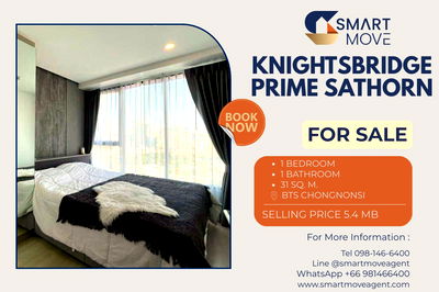Condos for sale : Sale with tenant !! high floor 22+, Modern minimalist style! Code C20240500238...KnightsBridge Prime Sathorn, 1 bed, 1 bath, furnished, Special Deal!