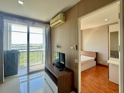 ✨ห้องชั้นสูง ฟรีวิวแบบสุดสายตา ให้เช่า Airlink Residence พร้อมเฟอร์ครบ เข้าอยู่ได้ทันที ห้องขนาดใหญ่ 36 ตร.ม. วิวสนามบิน ✈️