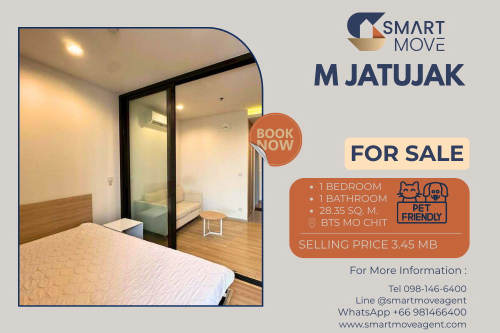 picture 🔥 For Sale !! high floor 31++, Pet Friendly!! 🔥 Code C20250900037..........M Jatujak, 1 bedroom, 1 bathroom, furnished, Special Deal!!📣📣 - 1/8