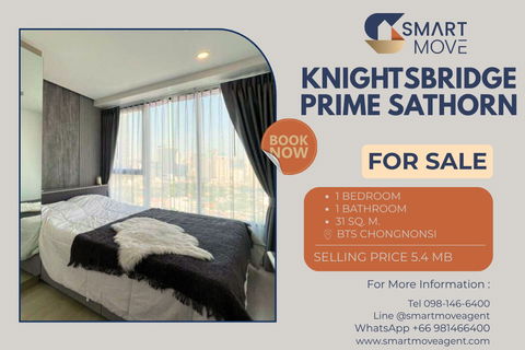 Sale with tenant !! high floor 22+, Modern minimalist style! Code C20240500238...KnightsBridge Prime Sathorn, 1 bed, 1 bath, furnished, Special Deal!
