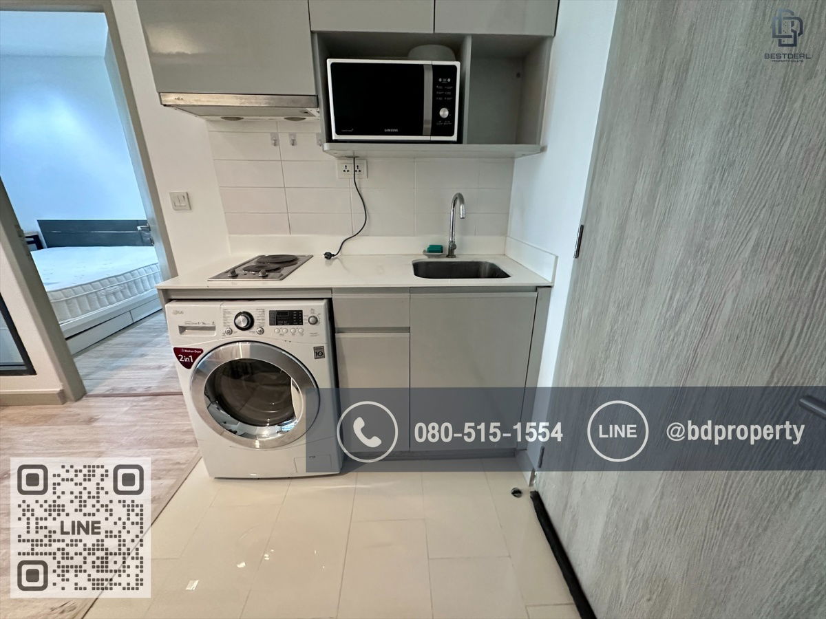รูป Bestdeal ให้เช่า 1 ห้องนอน 31ตรม.ราคา 16,000/เดือนเท่านั้น เฟอร์นิเจอร์และเครื่องใช้ไฟฟ้าครบ“IDEO MOBI RAMA 9” ใกล้MRT และ เซ็นทรัลพระราม 9 - รูปที่ 6/9