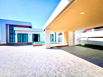 บ้านเดี่ยว หนองปรือ ชลบุรี : ขายบ้านเดี่ยว พลุวิล่า สไตล์ โมเดิร์น 13.9 พัทยา - หนองปรือ