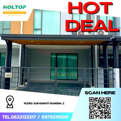 ทาวน์โฮมให้เช่า : #Z3507💥 071268 🔥ให้เช่าบ้าน Pleno Sukhumvit-Bangna 2