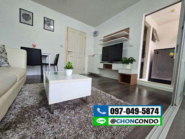 รูป DCondo ดีคอนโด ชั้น2 ตึกC  --------- มีเครื่องซักผ้า ---------Tel 097-049-5874 (Line: @choncondo มี@ด้วย) - รูปที่ 2/13
