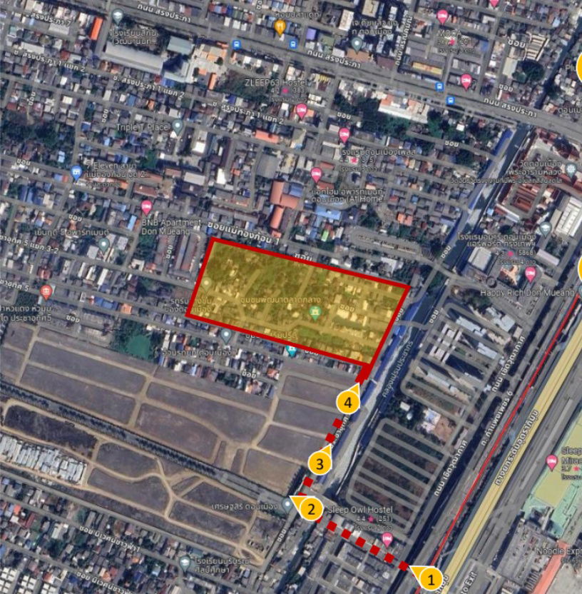 รูป ขายที่ดินดอนเมือง สรงประภา ใกล้สนามบินดอนเมือง - รูปที่ 3/6