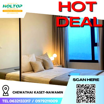 คอนโดให้เช่า : #R8038 🎉 081268 ให้เช่าคอนโด Chewathai Kaset-Nawamin