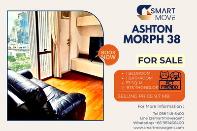 Condos for sale BTS Thong Lo (Thong Lor) : Sale with tenant! high floor13++, City View, North Facing, Pet Friendly !🔥 Code C20250800057.Ashton Morph 38, 1 bed, 1 bath, furnished, Special Deal!