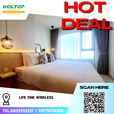 คอนโดให้เช่า : #R8040 🎉 081268  ให้เช่าคอนโด Life One Wireless 