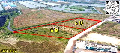 ที่ดิน นิคมมหาราชนคร : เธองามเหลือเกิน … ที่ดินสร้างโรงงาน/โกดังราคาถูก หน้ากว้างโดดเด่น เกือบ 5 ไร่ ถนนกว้าง ใกล้ถนนหลักบ้านแพ้ว-พระราม 2 - KK2646S