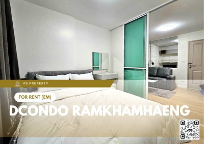 คอนโดให้เช่า : ให้เช่า 🔥 dcondo Ramkhamhaeng 🔥 เฟอร์นิเจอร์ และ เครื่องใช้ไฟฟ้าครบ ใกล้ Airport Link รามคำแหง