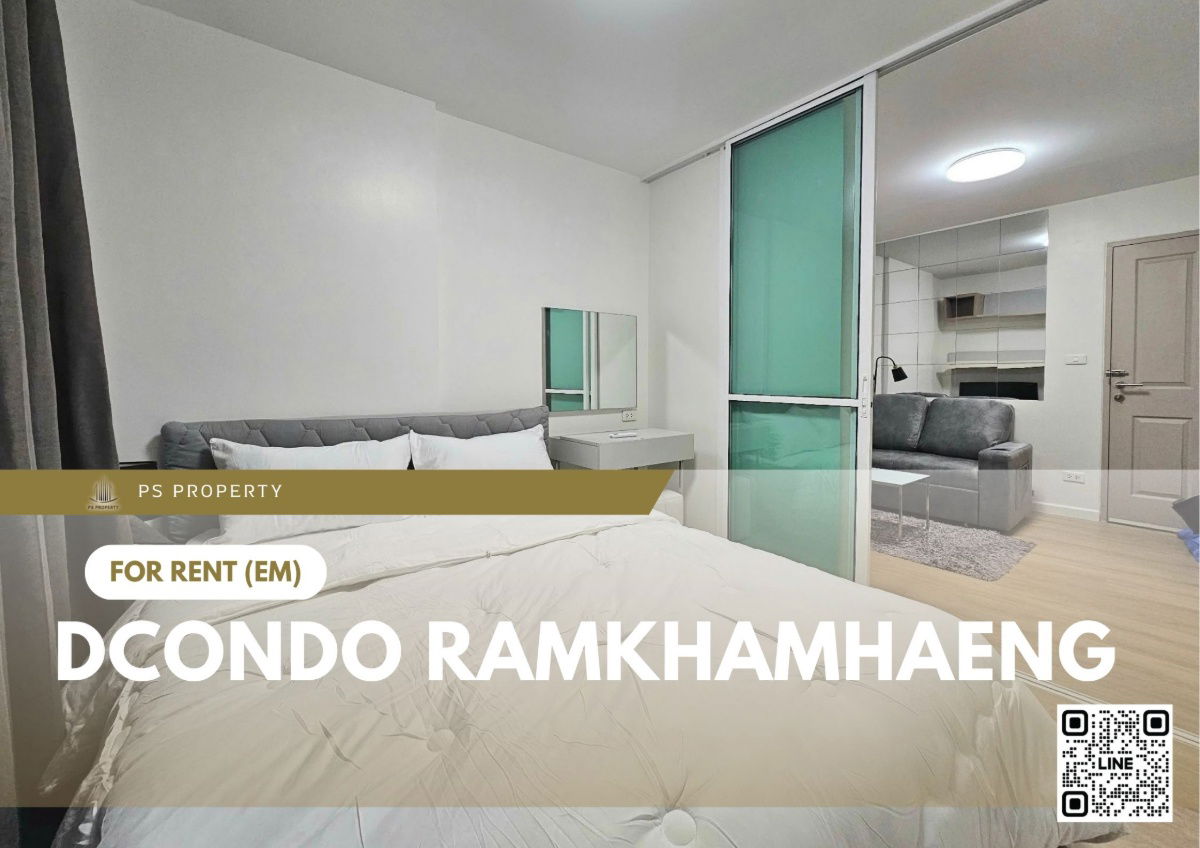 picture For rent 🔥 dcondo Ramkhamhaeng 🔥 Fully furnished and equipped, near Airport Link Ramkhamhaeng - 1/9