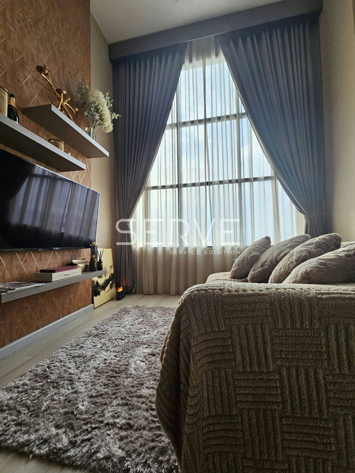 picture Duplex 1 Bed 1 Living Room Homey Style Super High Fl. 30+ Close to BTS Chong Nonsi 600 m. at Knightsbridge Prime Sathorn Condo / For Rent - 2/10