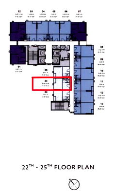 ขายคอนโด : (เจ้าของขายเอง) ขายดาวน์เท่าทุน ห้อง 1 Bedroom Duo Compact ยูนิต 2424 Origin Play Bangkhunnon Triple Station