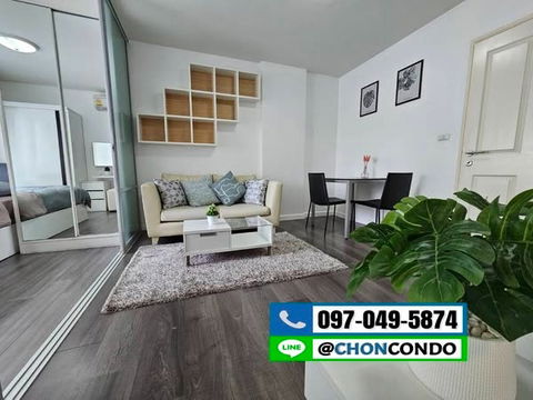 DCondo ดีคอนโด ชั้น2 ตึกC  --------- มีเครื่องซักผ้า ---------Tel 097-049-5874 (Line: @choncondo มี@ด้วย)