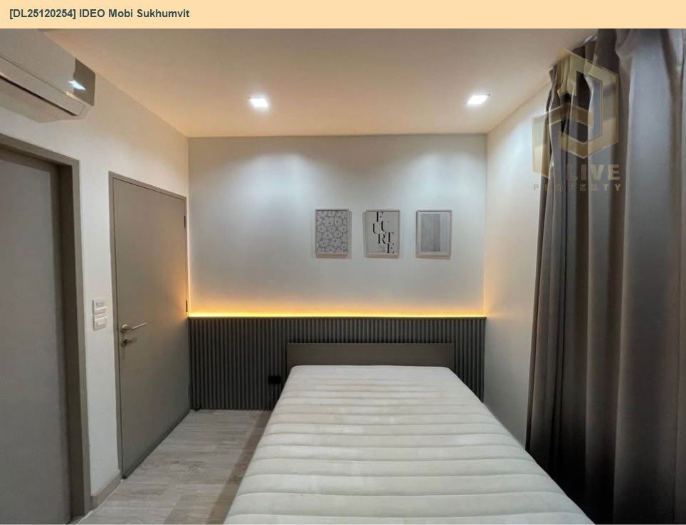 รูป DL25120254 ให้เช่าคอนโด ไอดีโอ โมบิ สุขุมวิท (IDEO Mobi Sukhumvit) ใกล้ BTS อ่อนนุช พร้อมเข้าอยู่ โทรด่วน 0653619502 LineID @534wlwof - รูปที่ 3/12