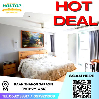 คอนโดให้เช่า : #R8070 🎉 091268 ให้เช่าคอนโด Baan Thanon Sarasin (Pathum wan)