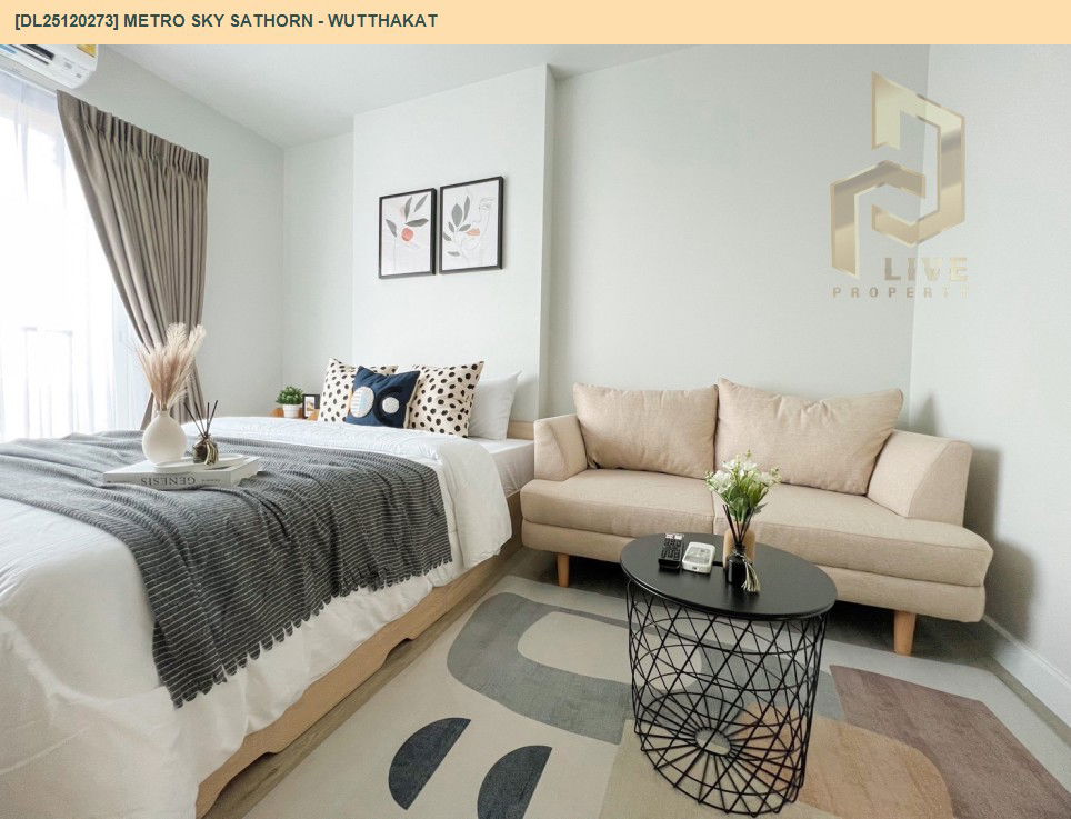 รูป DL25120273 ให้เช่าคอนโด เมโทร สกาย สาทร - วุฒากาศ (Metro Sky Sathorn - Wutthakat) ใกล้ BTS วุฒากาศ พร้อมเข้าอยู่ โทรด่วน 0614453194 LineID @162cjixi - รูปที่ 3/10