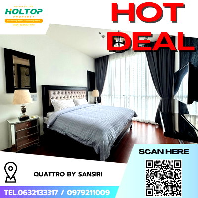 Condos for rent : #R8082 🎉 091268 Condo for rent: Quattro by Sansiri