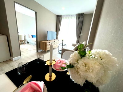 Condos for rent : P1015 Condo for rent Metro Luxe Ratchada, the newest room, beautifully decorated, fully furnished, ready to move in immediately.