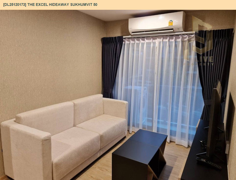 รูป DL25120173 ให้เช่าคอนโด ดิ เอ็กซ์เซล ไฮด์ อะเวย์ สุขุมวิท 50 (The Excel Hideaway Sukhumvit 50) ใกล้ BTS อ่อนนุช พร้อมเข้าอยู่ โทรด่วน 0800343450 LineID @655ebbvc - รูปที่ 2/8