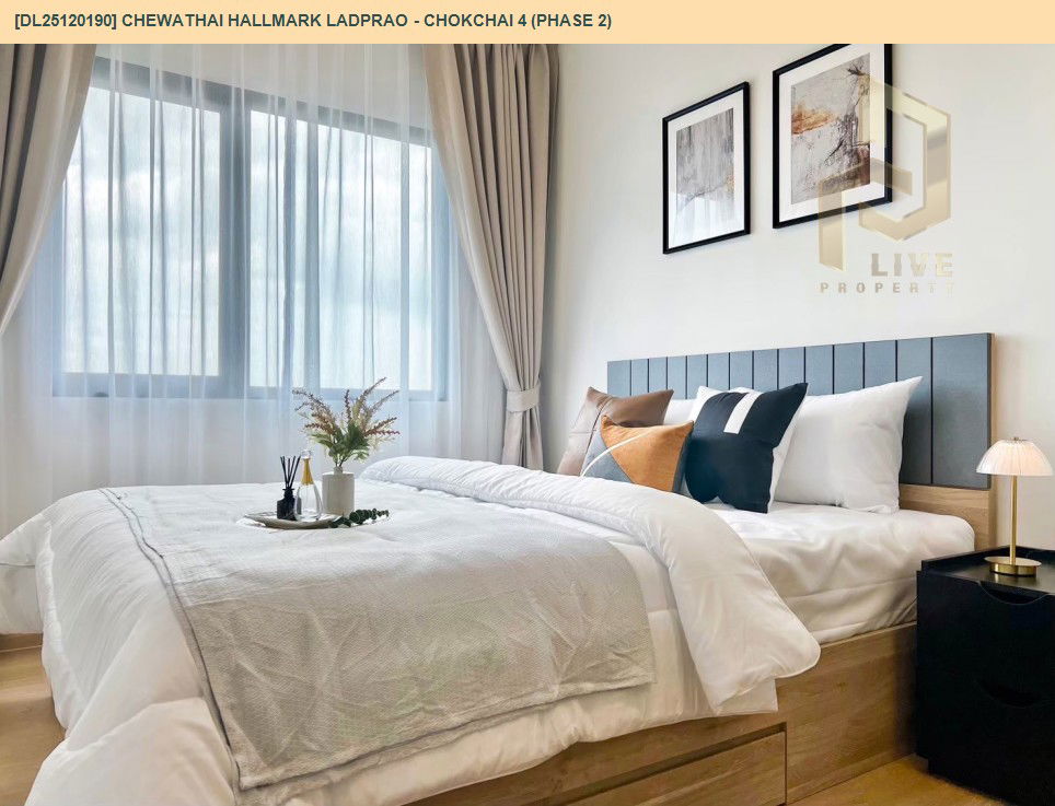 picture DL25120190 Condo for rent, Chewathai Hallmark Ladprao - Chokchai 4 (Phase 2) near -, ready to move in, call urgently 0638692663 LineID @897iyzll - 3/10