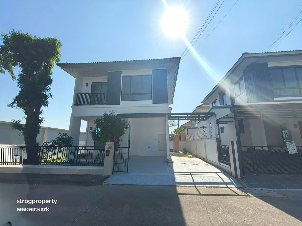 รูป บ้านแฝด ลาดกระบัง หลวงแพ่ง หมู่บ้านโมดิวิลล่า บ้านหลังมุม วิวดี ใกล้สุวรรณภูมิ นัดชม/จอง 085-318-6868 - รูปที่ 25/27